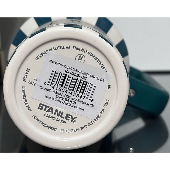 Stanley Quencher H2.0 FlowState Tumbler 40oz, EMERALD GREEN CABANA GLOSS - Picture 5 of 5